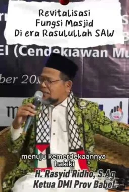 Revitalisasi Masjid Ala Nabi, Ketua DMI Babel Ajak DKM Hidupkan Kembali Halqoh Ilmu